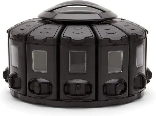 Miniatura 9 de Kitchen Art Select-A-Spice - Carrusel de medición automática Pro de 12 compartimentos para especias, color negro, 9.5 x 9.5 x 6.5 pulgadas