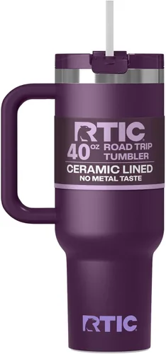 Miniatura 31 de RTIC Vaso Tumbler de Viaje por Carretera de 30 oz con Doble Pared Revestido de Cerámica Aislado Taza Portátil de Café de Viaje de Acero Inoxidable