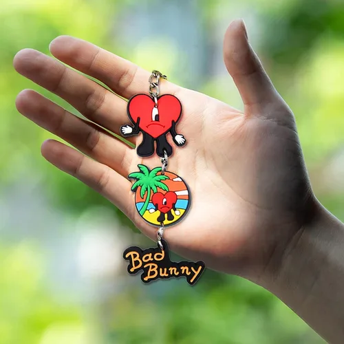 Miniatura 4 de Paquete de dos bonitos llaveros en forma de corazón para mujeres y niñas, los llaveros son fáciles de transportar y adecuados para llavero de conejo