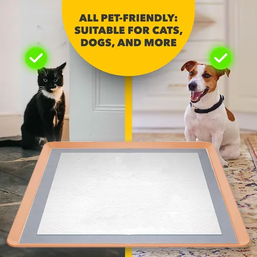 Miniatura 6 de Skywin TidyFriend - Soporte para orina de perro apto para viajes de hasta 24 x 24 pulgadas, alfombrilla de silicona flexible enrollable con borde