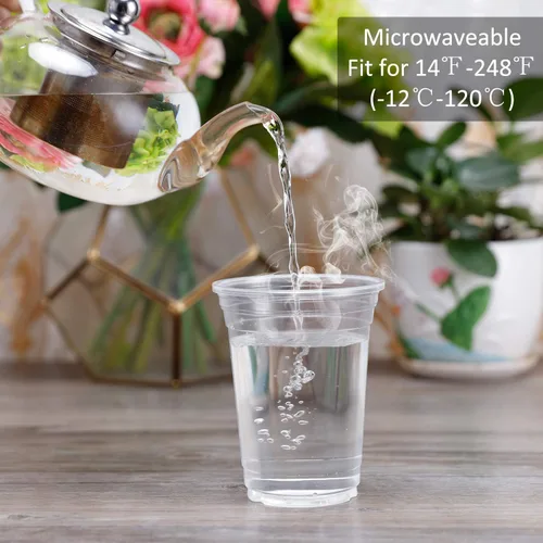 Miniatura 3 de Vasos desechables de plástico transparente, paquete de 100, vasos de agua de 14 onzas