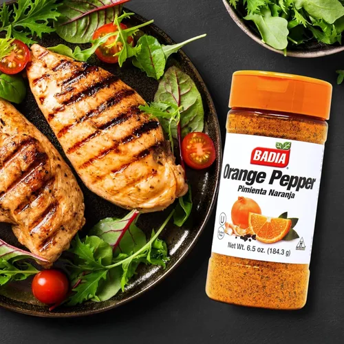 Miniatura 5 de Badia Condimento de pimienta naranja, 6.5 onzas, pimienta, ajo y cebolla, mezcla de cítricos picantes para pollo, mariscos y verduras