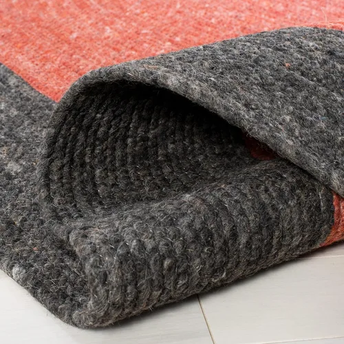 Miniatura 5 de SAFAVIEH Braided Collection BRD902Q BRD902Q - Alfombra ovalada de lana reversible hecha a mano para entrada, vestíbulo, sala de estar, dormitorio