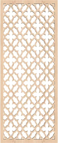 Miniatura 4 de 9 3/8 pulgadas de ancho x 24 3/8 pulgadas de alto x 1/4 pulgadas de alto, paneles de pared de madera con calado decorativo Madison, roble rojo rojo