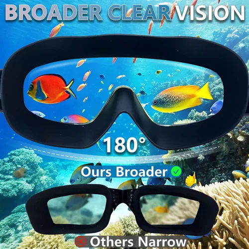 Miniatura 4 de Gafas de natación para adultos para mujeres y hombres, sin fugas, sin niebla, visión amplia, gafas de sol con tapones para los oídos y clip