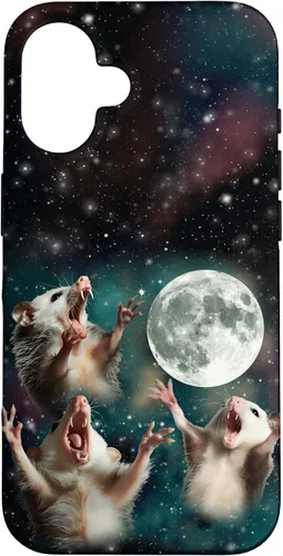 Miniatura 31 de Three Possum Moon 3 Opossum Funny Weird Cursed Meme Case para iPhone 17