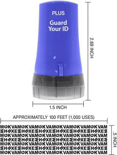 Miniatura 6 de Rodillo avanzado para prevención de robo de identidad y protección de privacidad personal de Guard Your ID, azul, estándar