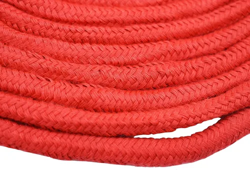 Miniatura 8 de Maydahui Cuerda larga de algodón de 32 pies (32.8 ft), suave, multiusos, lavable, fuerte, duradera, color rojo, negro y morado