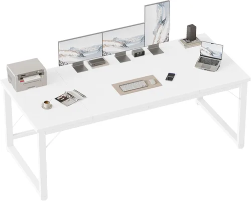 Miniatura 50 de Mericonia Escritorio para computadora de 40 pulgadas, escritorio ejecutivo moderno y grueso, mesa de escritura simple resistente para el hogar, roble