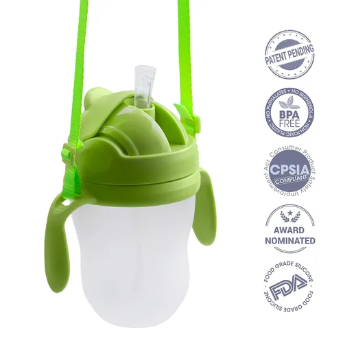Miniatura 8 de Kit de conversión de vaso con popote con peso 3 en 1 para botellas de Comotomo, versátil, a prueba de fugas, solución fácil de usar para bebés