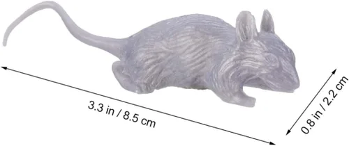 Miniatura 2 de Toyvian 10Pcs Realistic Halloween Simulation Mouse Funny Plastic Fake Rat Prank Props for Spooky Decor Lightweight and Portable for Halloween