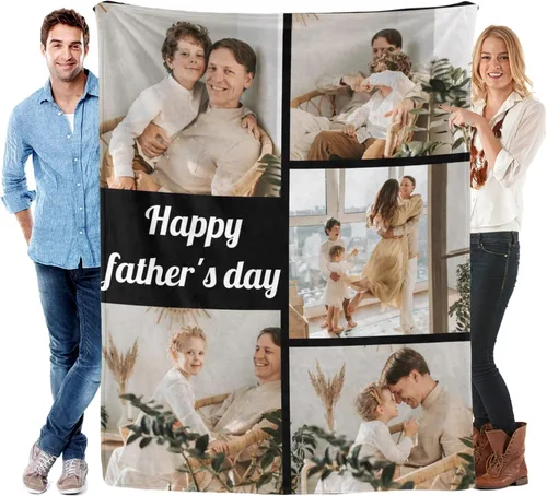 Miniatura 12 de Manta personalizada para el día del padre con foto, regalos personalizados para papá, papá, abuelo, papá, cumpleaños, Navidad