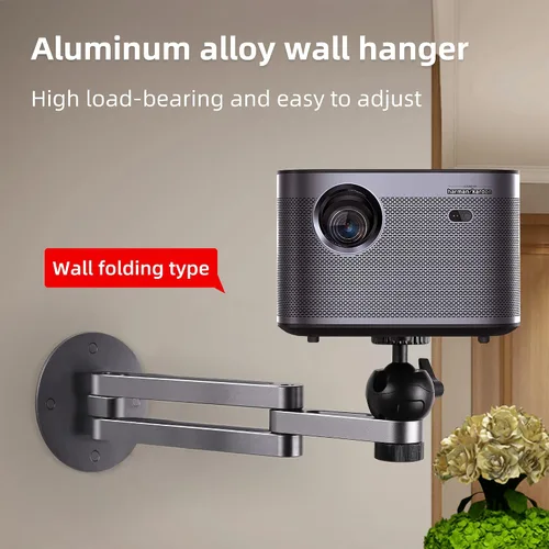 Miniatura 4 de Soporte de pared plegable para proyector de aleación de aluminio, soporte de pared ajustable para proyector, soporte de proyector universal