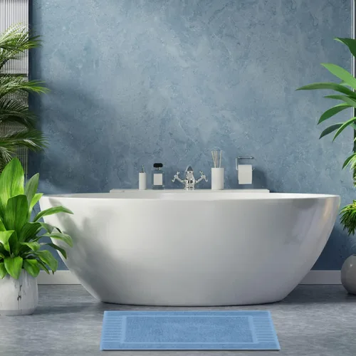 Miniatura 8 de White Classic Juego de 2 toallas de baño de lujo azul claro de 22 x 34 pulgadas y 8 toallas