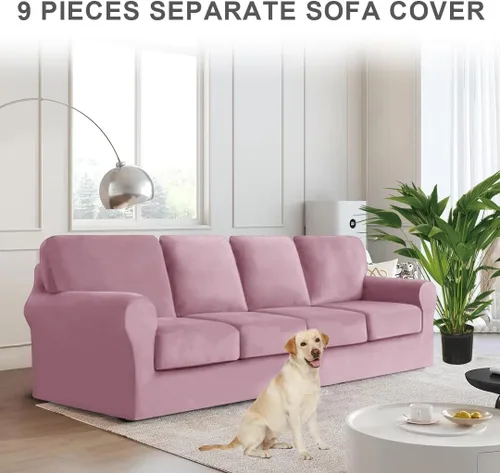 Miniatura 215 de Funda para Sofá de Terciopelo, Fundas Elásticas para Sofá para Funda Principal Separada/Respaldos y Cojines de Asiento, Funda para Sofá, para Fundas