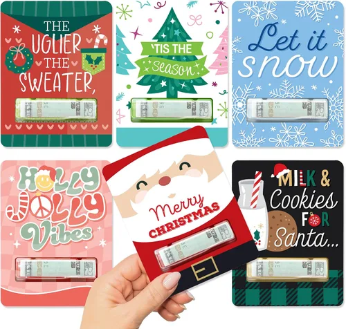 Miniatura 11 de Big Dot of Happiness Winter Wonderland - Juego de 6 tarjetas de dinero divertidas con diseño de copo de nieve para fiestas de vacaciones y boda