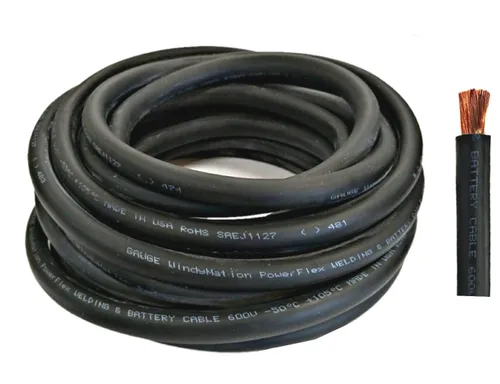Miniatura 9 de Cable flexible de cobre puro para soldadura de batería calibre 4 AWG 25 pies negro + 25 pies rojo - Coche, Inversor, RV, Solar Negro de 25 pies + 25