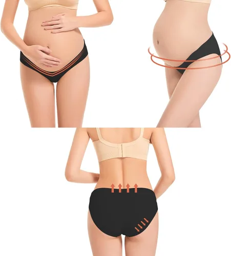 Miniatura 4 de Dresime Paquete de 6 ropa interior de maternidad de algodón para mujer, mezcla