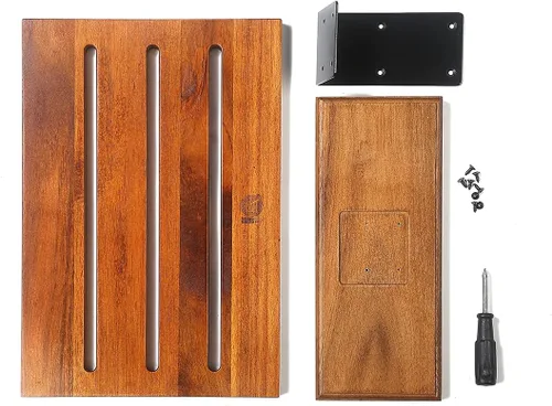 Miniatura 8 de MITSUMOTO SAKARI Soporte magnético para cuchillos, 12.5 pulgadas, madera de acacia de doble cara, bloque magnético resistente para cuchillos