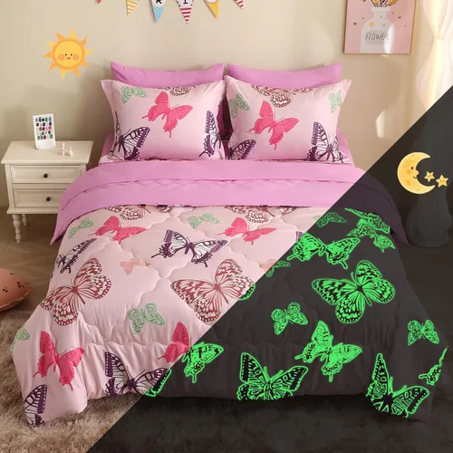 Miniatura 15 de Juego de 7 piezas de edredón deportivo de béisbol en una bolsa, tamaño Queen, ropa de cama 3D para niños, deportes de sóftbol, microfibra para todas