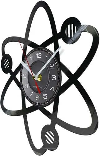 Miniatura 2 de Reloj de pared de 12 pulgadas, cuarzo silencioso, sin tictac, funciona con pilas, moderno, decorativo, física, ciencia, mecánica cuántica, reloj
