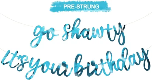 Miniatura 19 de BEISHIDA Cartel con texto en inglés «Go Shawty It's Your Birthday» con texto en inglés «No DIY Hip Hop» con tema de feliz cumpleaños, cartel de Rojo