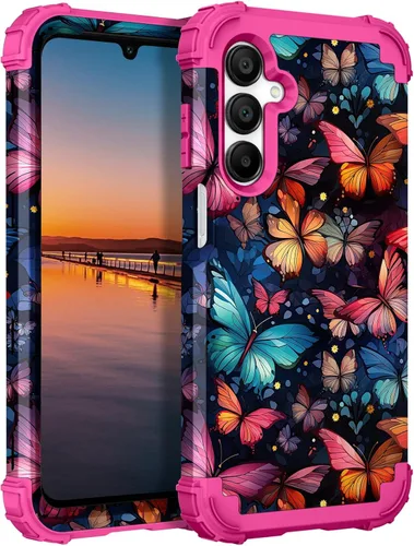 Miniatura 29 de Hocase Funda para Galaxy A37 5G, protección resistente a prueba de golpes, parachoques de goma de silicona suave+funda protectora híbrida
