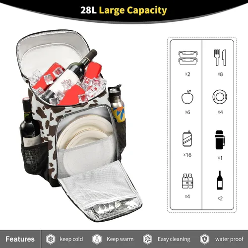 Miniatura 4 de Cooler Backpack Insulated Waterproof Leak Proof Beach Cooler Bag Lightweight Lunch Picnic Camping Backpack Cooler for Men and Women Multi02