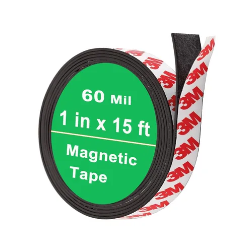 Miniatura 13 de Cinta adhesiva de metal para imanes, (1.4 pulgadas de ancho x 10 pies de largo) Rollo de tira de metal blanco flexible, cinta ferrosa blanca