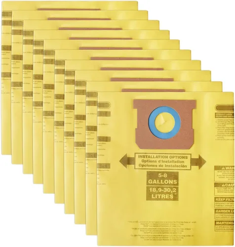 10 paquetes de bolsas de alta eficiencia para recolección de polvo tipo H 9067133 bolsas de vacío desechables para aspiradora de 5 a 8 galones,