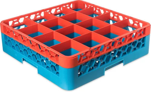 Miniatura 30 de Carlisle FoodService Products RG9-214 OptiClean Estante de vidrio con 9 compartimentos con 2 extensores, 7.12 pulgadas, polipropileno, azul