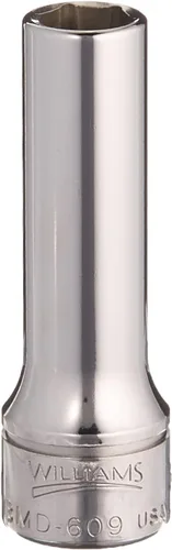 Miniatura 27 de Williams JHWBMD-624 SUPERTORQUE - Llave de vaso de 3/8 pulgadas, 6 puntos, profundidad métrica, tamaño 24mm, acabado cromado de alto brillo