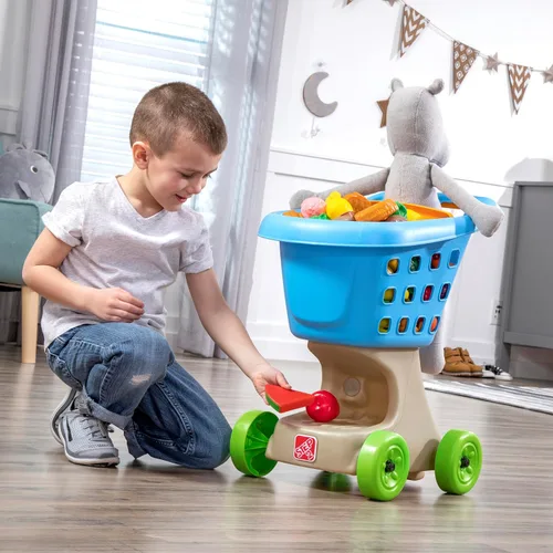 Miniatura 7 de Step2 Carrito de compras Pequeño ayudante para niños, carrito de abarrotes de juego, hecho de plástico duradero, para niños de 2 años en adelante