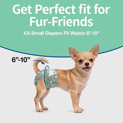Miniatura 4 de Pet Soft Pañales para perras hembra, pañales desechables para perras, pañales para gatos y cachorros con agujero de cola de espuma ajustable