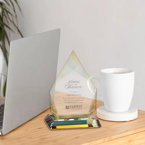 Miniatura 3 de Baudville Custom Engraved Soft Crystal Trophy Award - Luminary - Tear Drop - Luminary