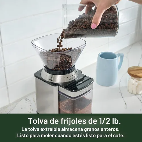 Miniatura 6 de Cuisinart Molinillo de café eléctrico de un solo toque con selector de molienda de 18 posiciones, acero inoxidable, DBM-8P1
