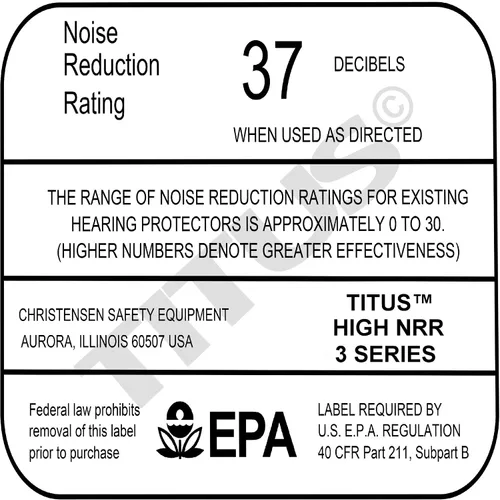 Miniatura 5 de TITUS 3 Series 37 NRR Protección auditiva con reducción de ruido y gafas de seguridad G20 All-Sport Z87.1 Combos Marco gris - Lente espejada