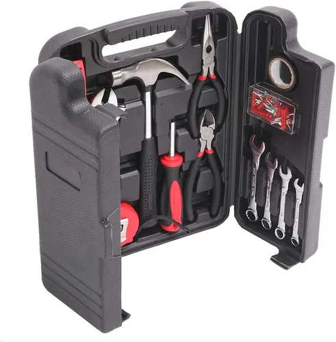 Miniatura 3 de Ochine Juego de herramientas de mano de 136 piezas, kit de herramientas manuales para el hogar con caja de herramientas de plástico, estuche