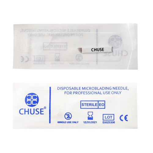 Miniatura 2 de Chuse S14 50pcs manual de cejas agujas de maquillaje permanente tatuaje micro hoja 14 agujas inclinadas