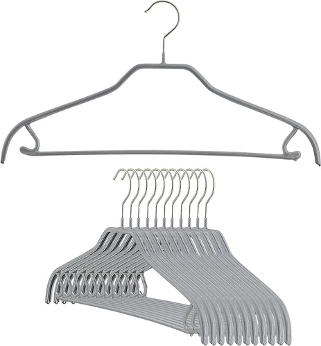 Miniatura 13 de MAWA by Reston Lloyd Silhouette Series - Percha antideslizante para ahorrar espacio con barra y gancho para pantalones y faldas, estilo 41/FRS, Negro