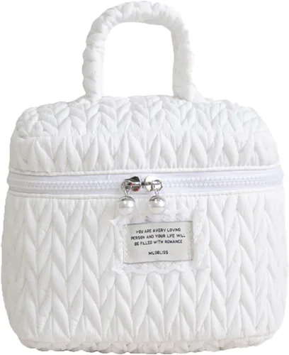 Miniatura 7 de Bolsa de maquillaje de cuerda de cáñamo, bolsa de maquillaje grande para mujeres, bolsa organizadora de nailon, bolsa de aseo de viaje, 6-verde