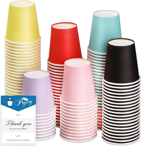 Miniatura 29 de Paquete de 50 vasos de papel blancos de 3 onzas, vasos desechables para el baño, vaso pequeño para enjuague bucal, vaso para aperitivos para agua