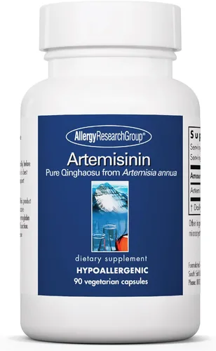 Allergy Research Group Suplemento de artemisinina – Apoyo del tracto gastrointestinal, Qinghaosu puro de Artemisia annua, sin tujona,