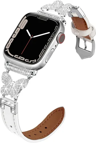 Miniatura 9 de Correa de cuero compatible con Apple Watch para mujeres de 38 mm, 40 mm, 41 mm, 42 mm, Series 10, 9, 8, SE, 7, 6, 5, 4, 3, 2, 1