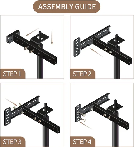 Miniatura 7 de Soportes de riel de cama, conectores de soporte de marco de cama para camas de madera, sujetadores de soporte resistentes sin mortaja, accesorios