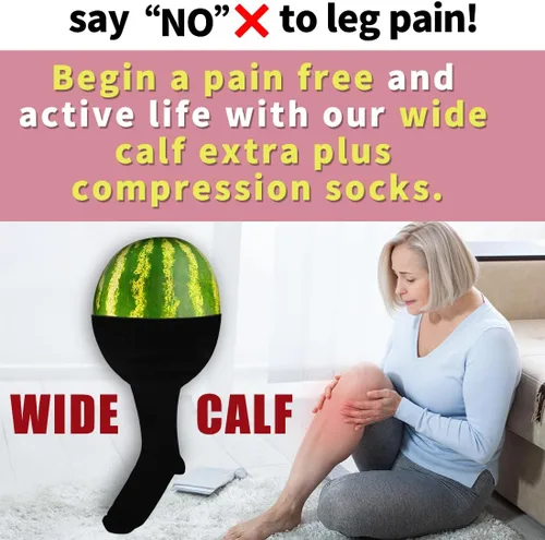 Miniatura 2 de Laite Hebe Plus Size Compression Socks for Women and Men-3 pairs Wide Calf Knee High Support for Circulation