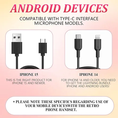 Miniatura 2 de Auricular retro para iPhone y Android, receptor de teléfono celular con micrófono y altavoz, auricular retro, cómodo receptor de estilo telefónico