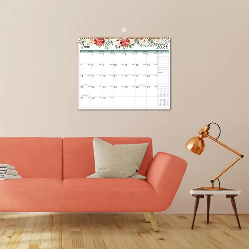 Miniatura 8 de Calendario 2026 – Calendario de pared 2026, enero 2026 – diciembre 2026, calendario de pared de 12 meses, 14.6 x 11.5 pulgadas, encuadernación