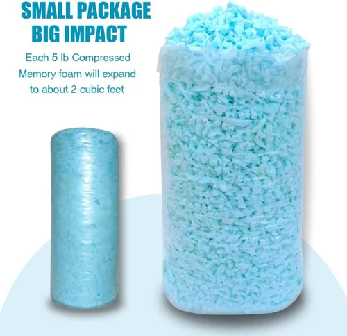 Miniatura 2 de BOXIN Relleno de bolsa de frijol de 10 libras, relleno de espuma viscoelástica triturada para relleno de puf, almohada de cama de perro, sillas