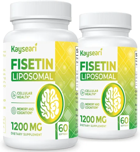 Miniatura 8 de Fisetin 1200mg Fisetin Liposomal Suplementos 98% Pure Fisetin Polifenoles Antioxidantes Inmunidad Salud Envejecimiento Apoyo cognitivo Sin OGM 60